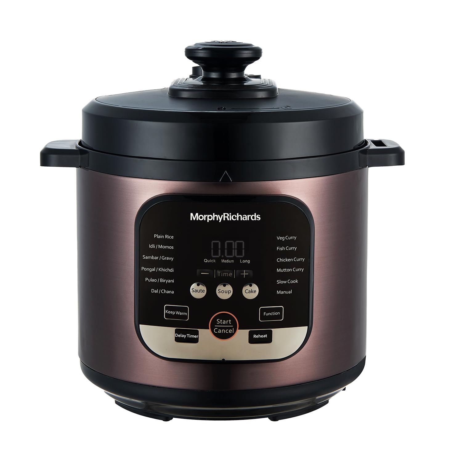 Morphy Richards WizPot 6L Electric Pressure Cooker (1000W, 14 Presets, Indian Cooking, Automatic Shut-Off, Metallic Brown) – Fast & Energy-Efficient | 2-Year Warranty