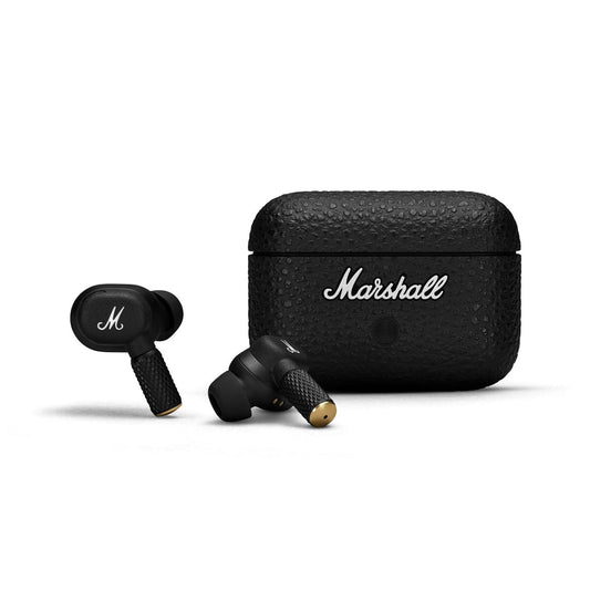 Marshall Motif II A.N.C. True Wireless Bluetooth Earbuds with Active Noise Cancellation, 30H Playtime, App Control & Eco-Friendly Design – Black