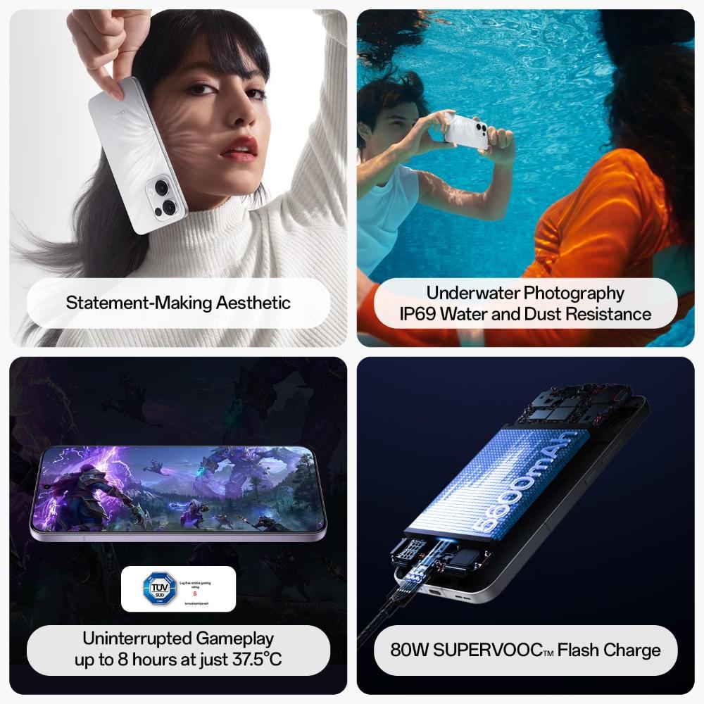 Oppo Reno 13 5G 512 GB, 12 GB RAM, Sky Blue, Mobile Phone