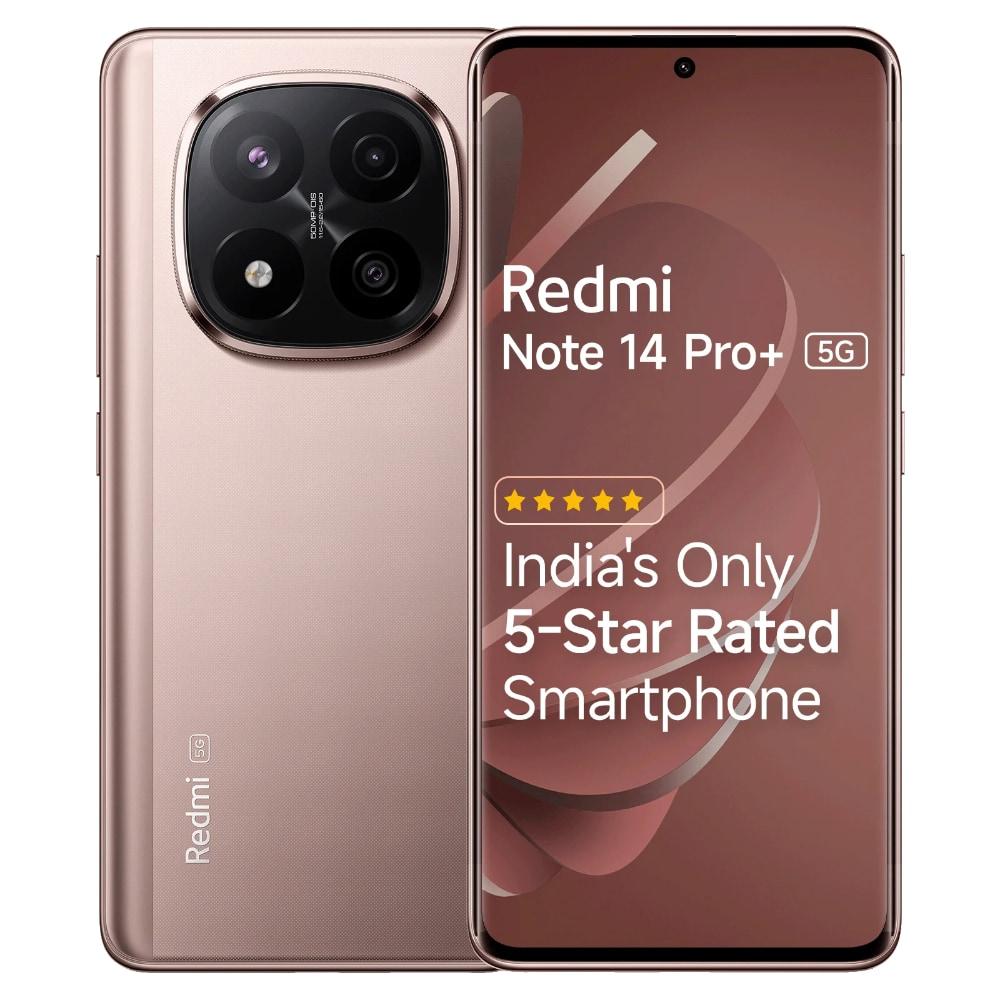 Redmi Note 14 Pro+ 5G 256 GB, 8 GB RAM, Champagne Gold, Mobile Phone