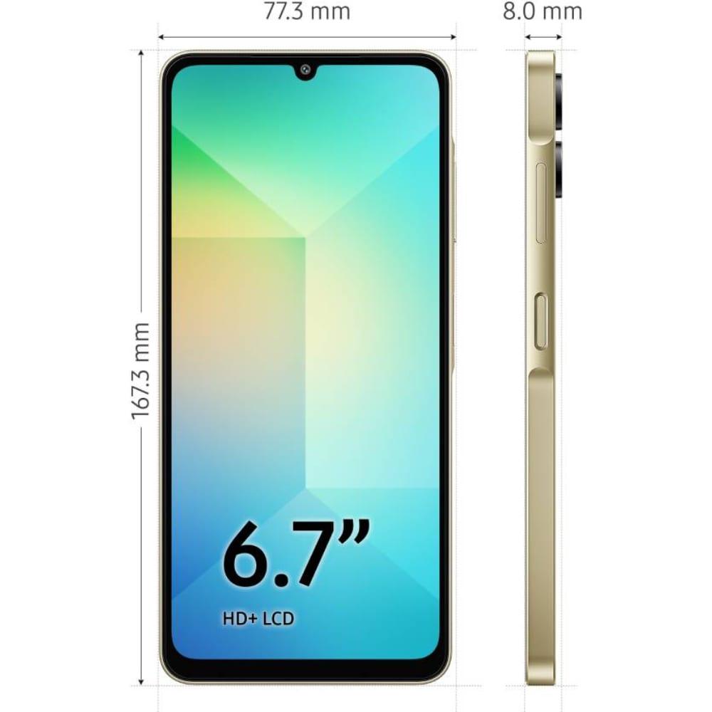 Samsung Galaxy A06 128 GB, 4 GB RAM, Gold, Mobile Phone