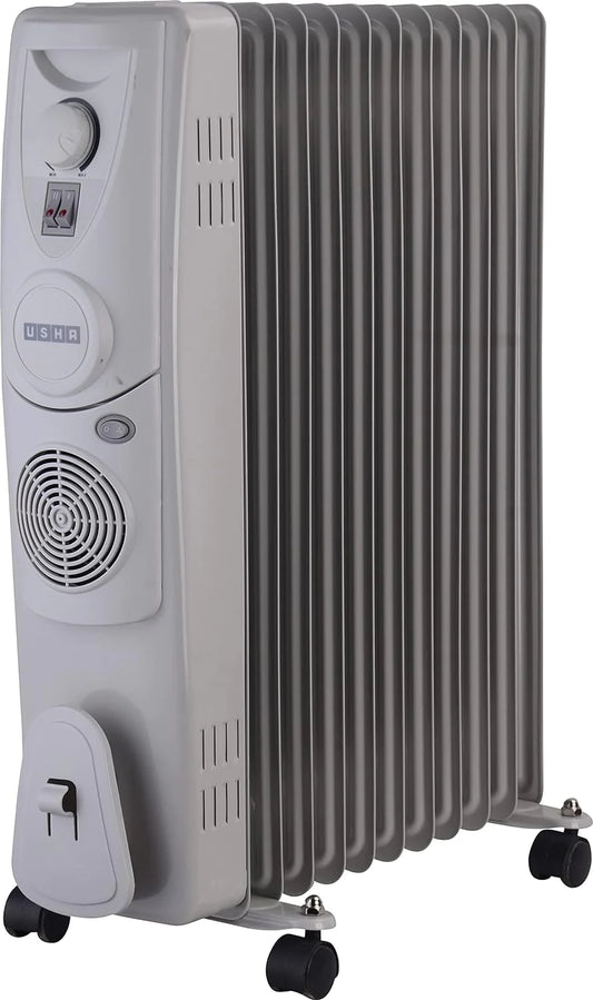 Usha OFR 11 Fin 2900 Watt 4211 F PTC Room Heater with Fan Heater (White, Oil Filled Radiator)