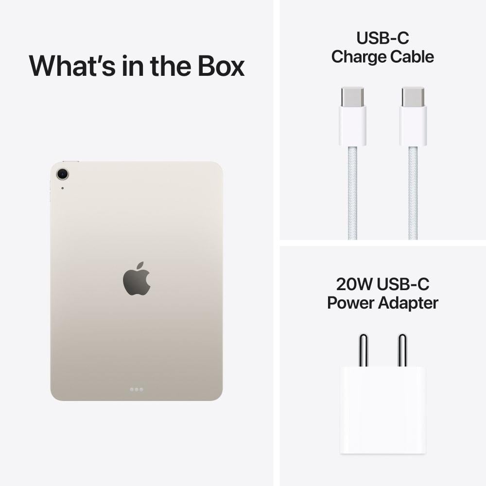 Apple iPad Air M3 27.59 cm (11 inch) Wi-Fi Tablet, 256 GB, Starlight, 2025, MCA44HN/A
