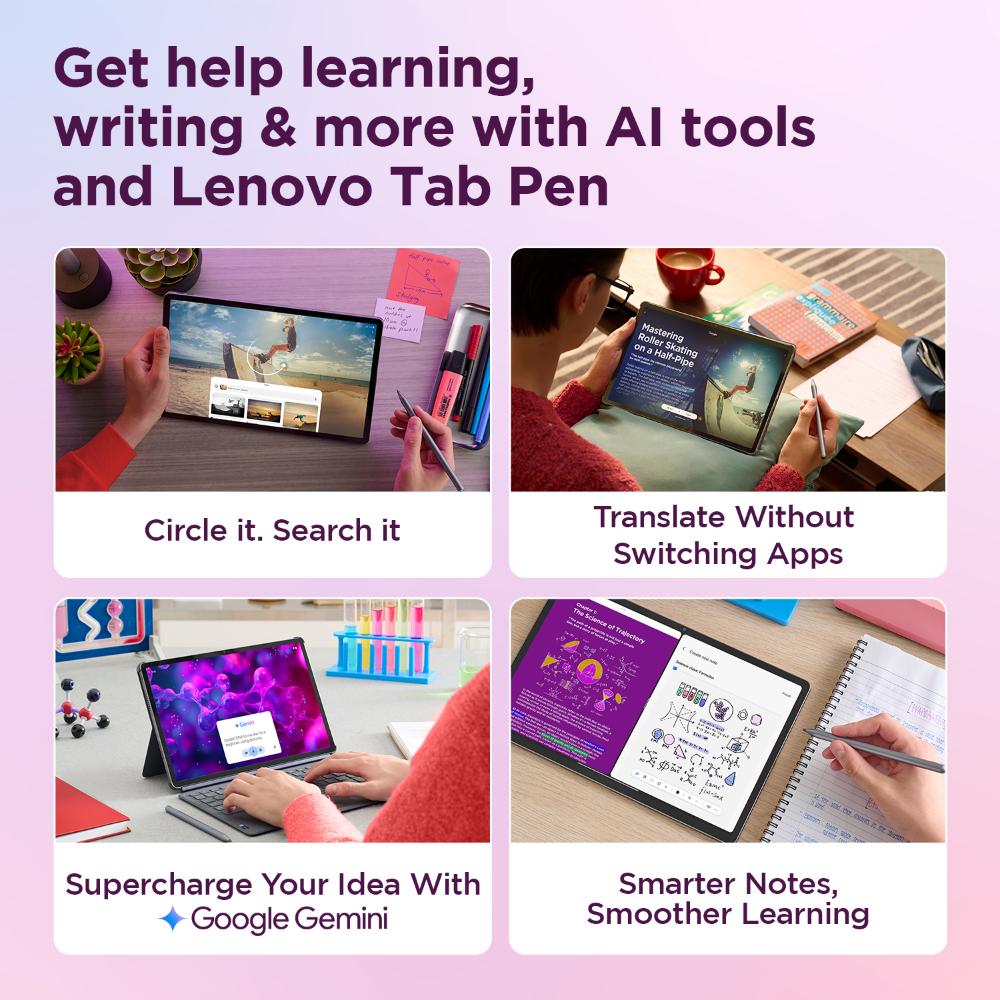 Lenovo Idea Tab Plus 30.73 cm (12.1 inch) WiFi Tablet with Pen, 256 GB, 12 GB RAM, Cloud Grey, ZAG70923IN