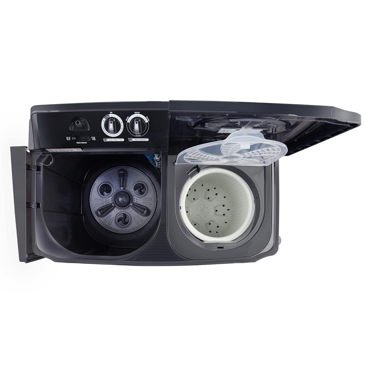 LG P115ASKAZ 11.5 Kg 5 Star Wind Jet Dry Rat Away Technology Semi-Automatic Top Loading Washing Machine ( Roller Jet Pulsator, Punch + 3, Middle Black)