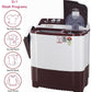 LG P8035SRAZA 8 Kg 5 Star Semi-Automatic Top Load Washing Machine with Roller Jet Pulsator, Wind Jet Dry & Collar Scrubber – White (2025 Model)