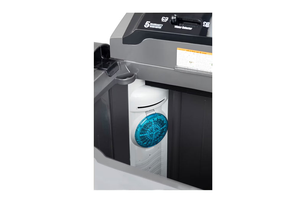LG P9555SKAZ 9.5Kg, Semi Automatic Top Load Washing Machine, , Roller Jet Pulsator + Soak, Rat Away, Middle Black)