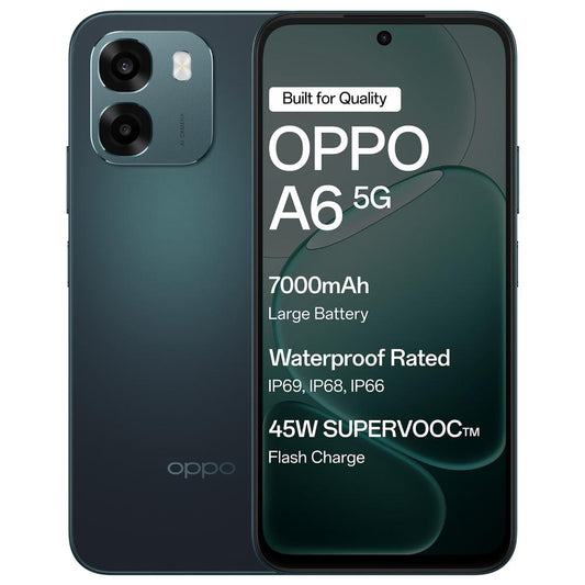 OPPO A6 5G 128 GB, 6 GB RAM, Sapphire Blue, Mobile Phone