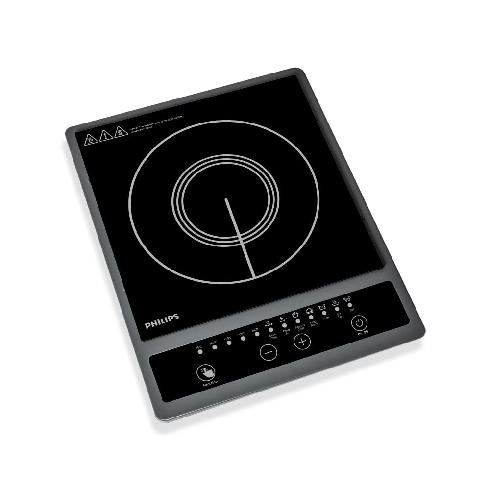 Philips HD4934/00 1300W Induction Cooktop | 7 Preset Menus | Triple MOV 4kW Protection | 3-Year Coil Warranty | Suraj Electronics Delhi NCR