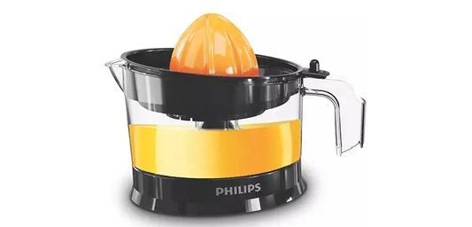 Philips HR2788/00 Citrus Press Juicer | Two-Way Rotation | Adjustable Pulp Control | Black &amp; Transparent | Suraj Electronics Delhi NCR