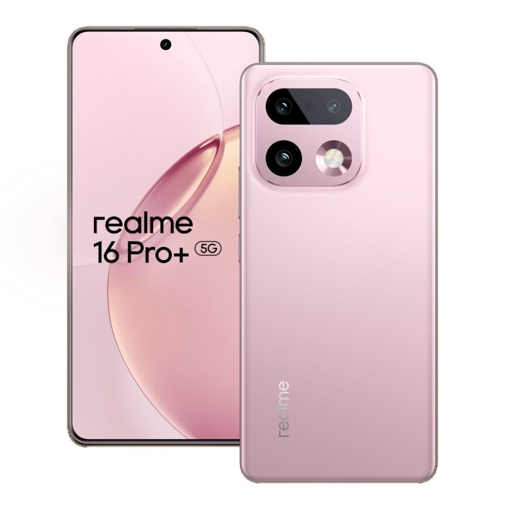 Realme 16 Pro+ 5G 128 GB, 8 GB RAM, Camellia Pink, Mobile Phone