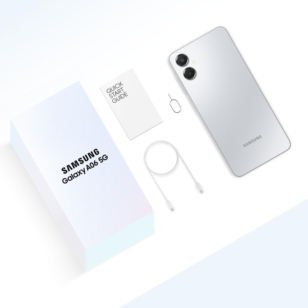 Samsung Galaxy A06 5G 128 GB, 4 GB RAM, Grey, Mobile Phone