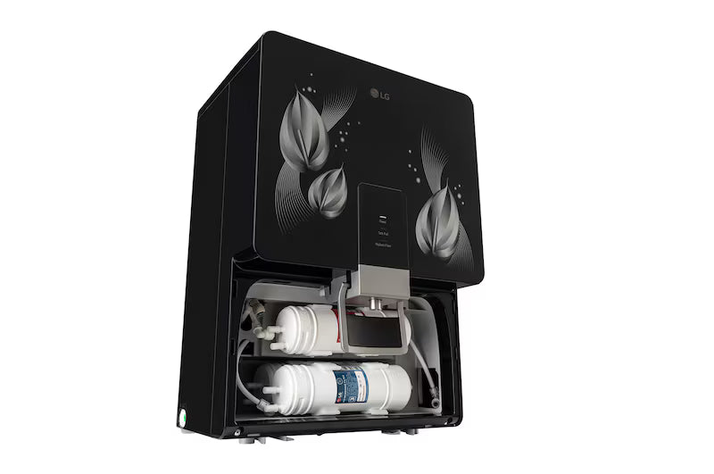 LG WW146RTLB RO + Mineral Booster Water Purifier 8L Stainless Steel Tank | Black | Suraj Electronics Delhi NCR