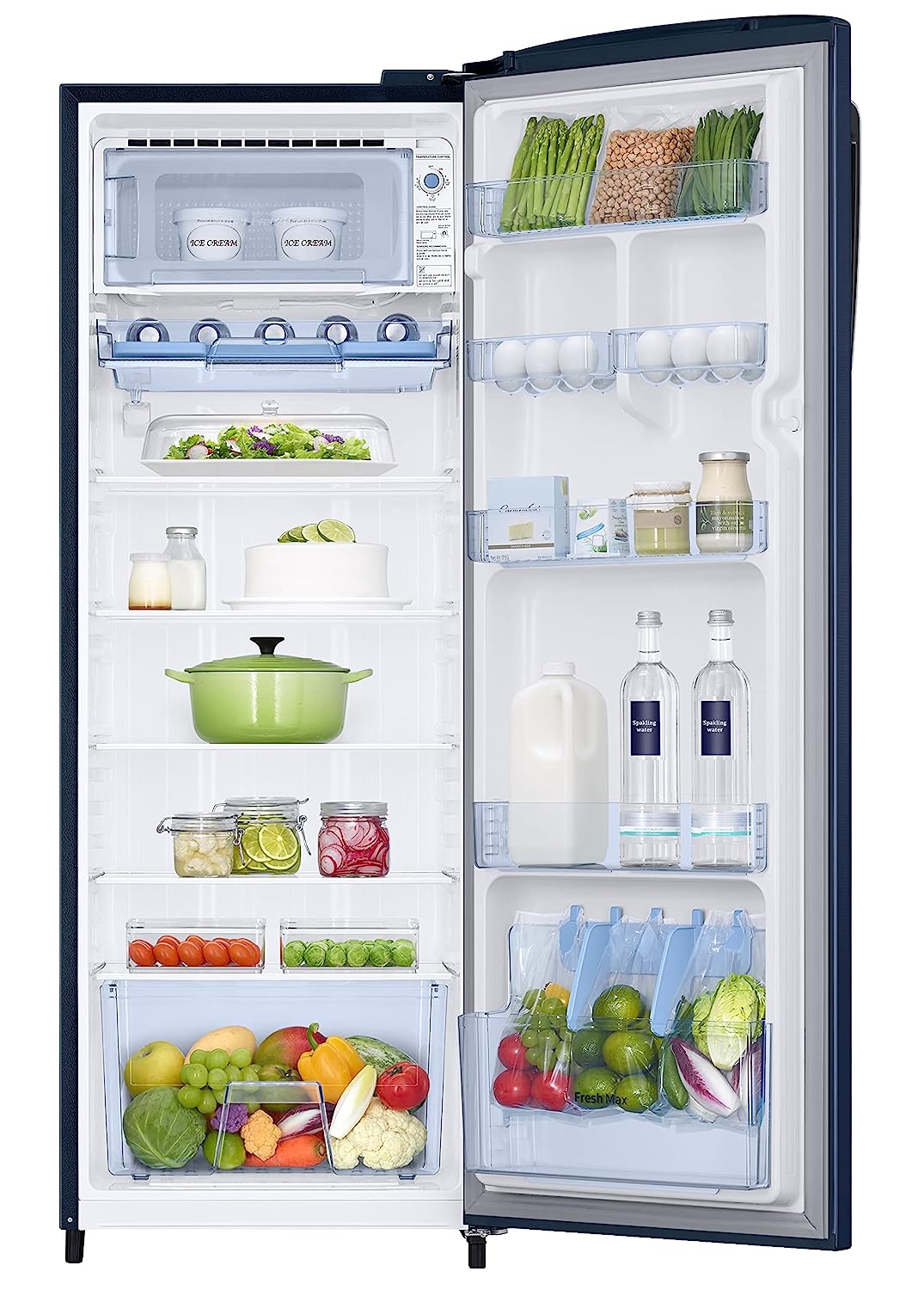 Samsung 246L 3 Star Inverter Direct-Cool Single Door Refrigerator (RR26C3753CU/HL,Camellia Blue)