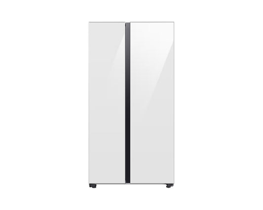 Samsung RS76CB81A312HL 653L BESPOKE 5-in-1 Side-by-Side Refrigerator – Clean White | Twin Cooling, AI Energy, Auto Open Door – Suraj Electronics