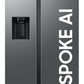 Samsung RS78CG8543S9HL 633L 3 Star AI Inverter Side-by-Side Refrigerator | Convertible 5-in-1 | Twin Cooling | Wi-Fi & Ice Water Dispenser | Refined Inox