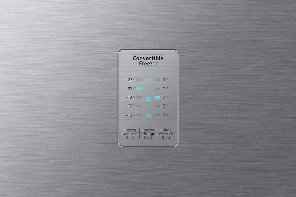 Samsung RT30C3732S8/HL 256L 2 Star Frost Free Convertible Inverter Double Door Refrigerator – Elegant Inox, Digital Inverter, Power Cool