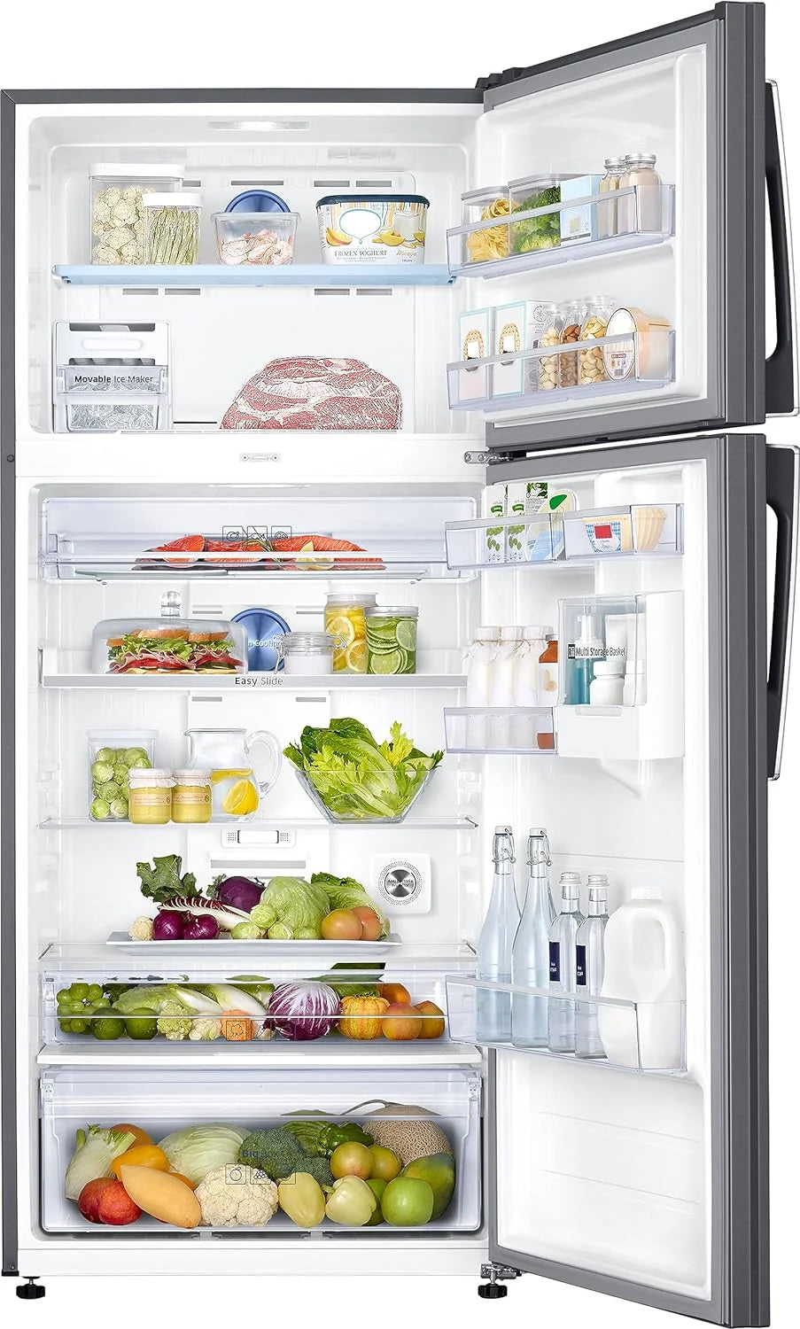 Samsung RT56C637SSL/TL 530 L, 1 Star, Convertible 5-in-1, Digital Inverter, Frost Free Double Door Refrigerator (Silver, Real Stainless)