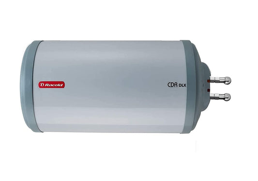 Racold CDR DLX 15H 15 Litre 4 Star Horizontal Storage Water Geyser (White) – Titanium Plus Tank, 2000W Heating, 8 Bar Pressure