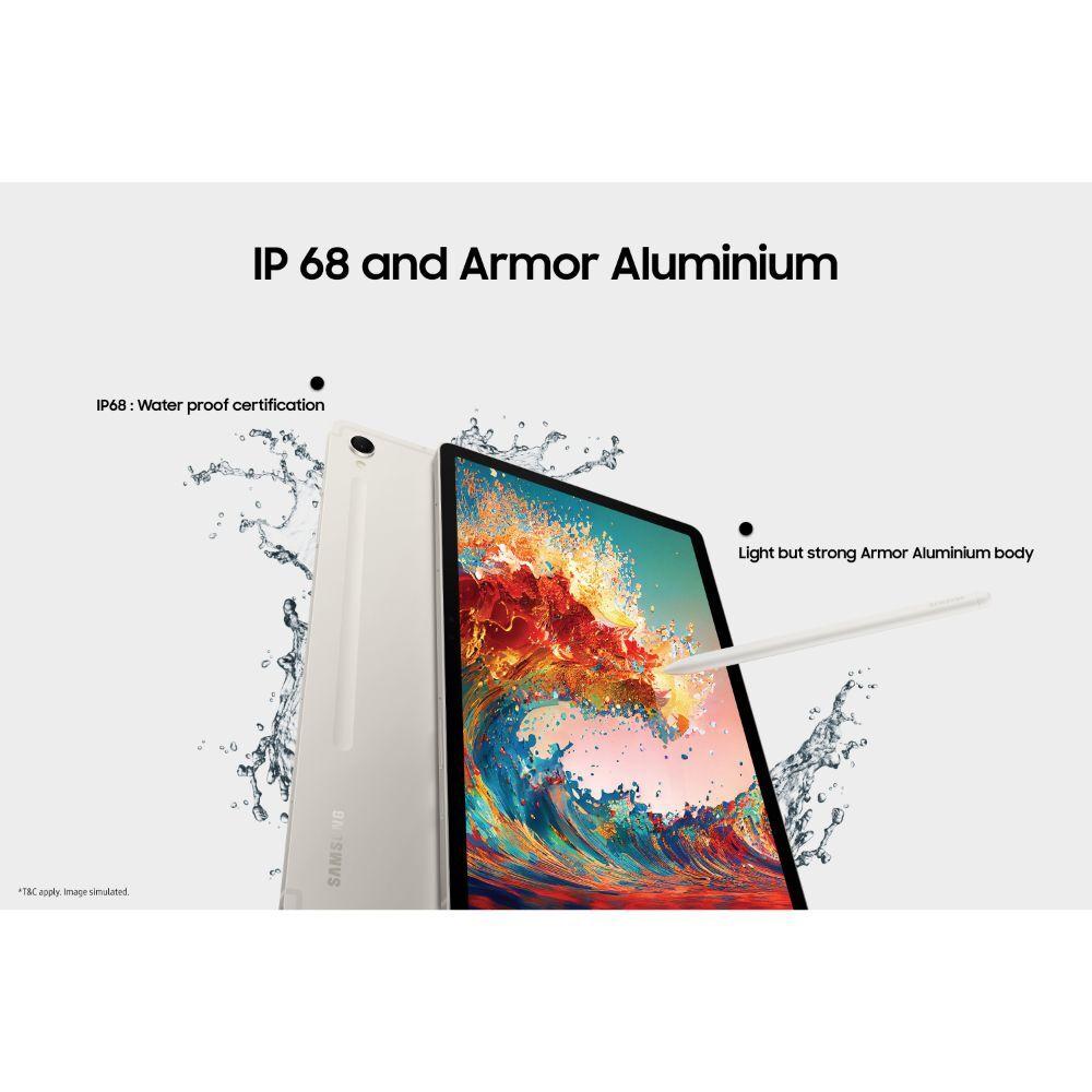 Samsung Galaxy Tab S9 27.81 cm (11 inch) Dynamic AMOLED 2X Display, RAM 12 GB, ROM 256 GB Expandable, S Pen in-Box, Wi-Fi Tablet, Beige