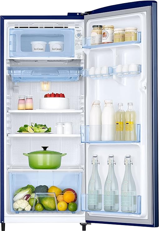 Samsung RR20C2723CU/NL 183 L, 3 Star, Digital Inverter, Direct-Cool Single Door Refrigerator,( Camellia Blue )