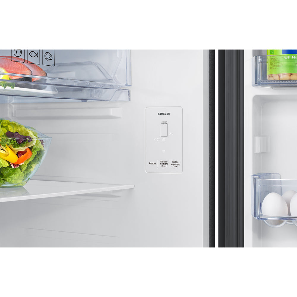 Samsung RT41DB6A4B22HL 396 L 2 Star Frost Free Double Door Refrigerator, Clean Black Glass