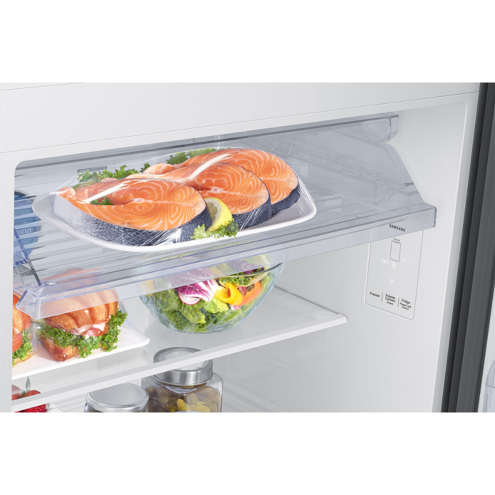 Samsung RT41DB6A4B22HL 396 L 2 Star Frost Free Double Door Refrigerator, Clean Black Glass