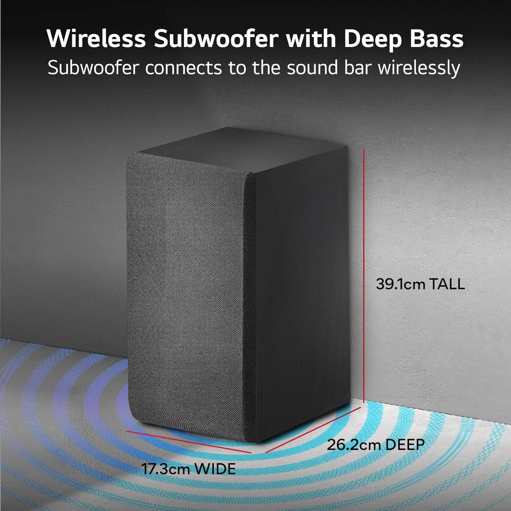 LG Sound Bar SNC4R, 4.1 Ch, 420W Soundbar with Wireless Subwoofer, Wireless Rear Speaker