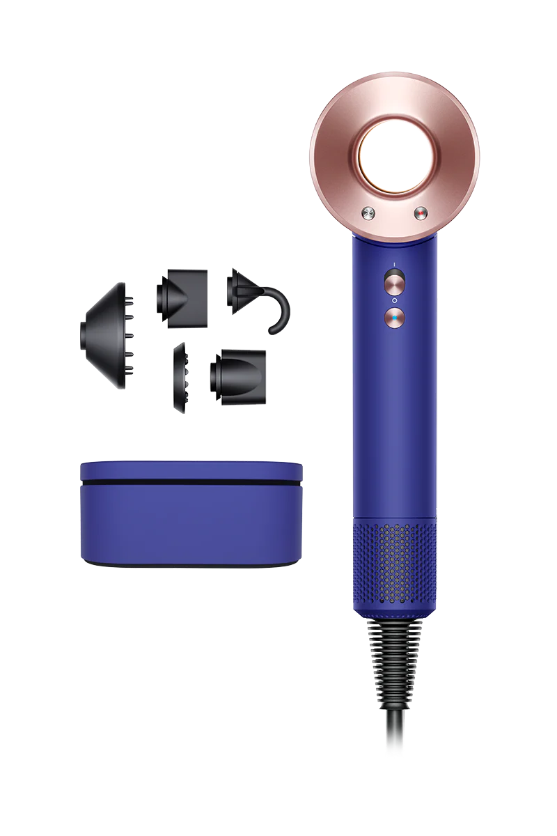 Dyson Supersonic hair dryer in Vinca blue and Rosé