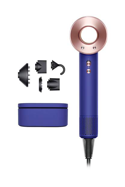 Dyson Supersonic hair dryer in Vinca blue and Rosé