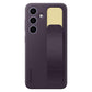 Samsung Galaxy S24 5G Standing Grip Case (Dark Violet) | Soft Silicone Kickstand Cover | Suraj Electronics Delhi NCR