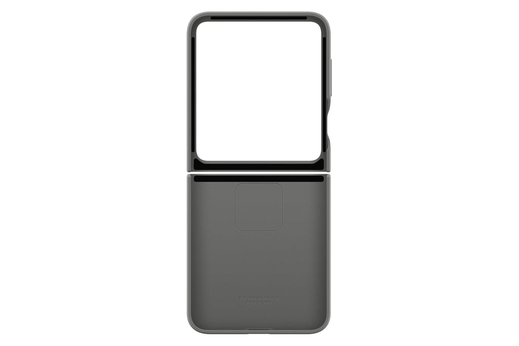 Samsung Galaxy Z Flip6 Silicone Case (Gray) | Slim Soft Touch Ring Grip | Suraj Electronics Delhi NCR