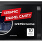 Samsung MG23A3515AK/TL 23L Grill Microwave Oven (Black) with Ceramic Enamel Cavity, Eco Mode, Quick Defrost & Browning Plus