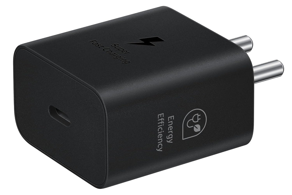 Samsung Original 25W Type-C Super Fast Charger with Cable (Black) | Genuine Samsung Adapter | Suraj Electronics Delhi NCR