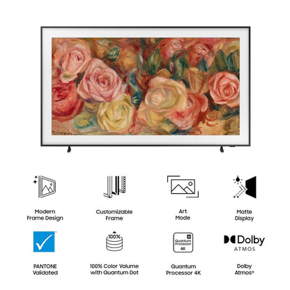 Samsung The Frame Series QA75LS03FAUXXL 75 Inch QLED 4K TV | Matte Display | Art Mode | Dolby Atmos | Alexa Built-in