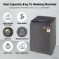 LG T80AJMB1Z 8 Kg 5 Star Inverter Fully Automatic Top Load Washing Machine with TurboDrum, Jet Spray+, Smart Closing Door – Middle Black