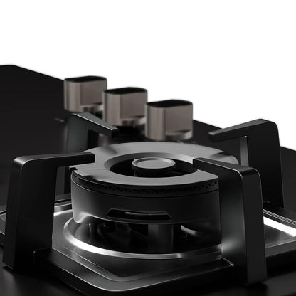 Crompton TAB-SUHB783-MBL SuperSlim Hobs HalfBrass 78cm 3 Burners Midnight Black