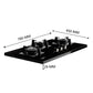 Crompton TAB-SUHB783-MBL SuperSlim Hobs HalfBrass 78cm 3 Burners Midnight Black