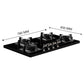 Crompton SuperSlim TAB-SUHB784-MBL 78 cm 4-Burner Hob | Half Brass Burners | Auto Ignition | Toughened Glass | Suraj Electronics Delhi NCR