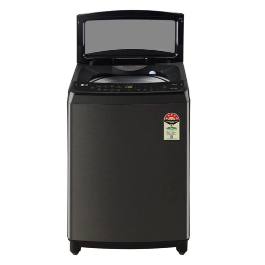 LG THD10SWP 10 Kg Inverter Wi-Fi Top Load Washing Machine (Platinum Black) | Steam, TurboWash, 6 Motion DD