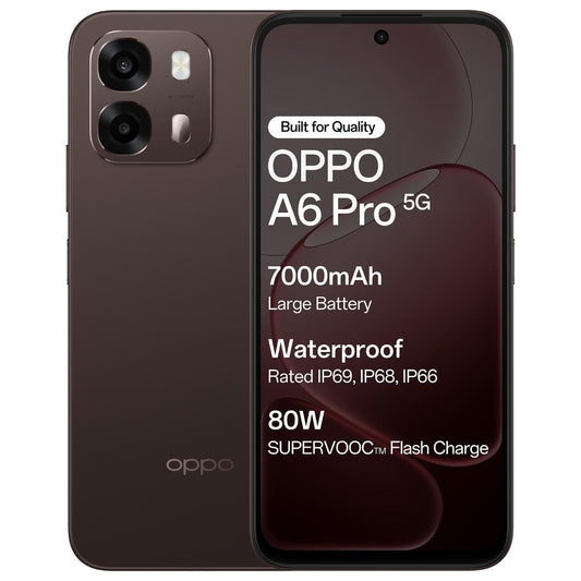 OPPO A6 Pro 5G 256 GB, 8 GB RAM, Cappuccino Brown, Mobile Phone