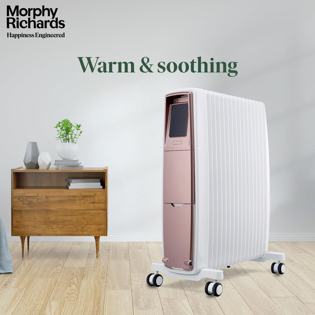 Morphy Richards Thermore Xr  Zero Digital 15 Fins Oil Free Radiator Room Heater|2000 W| Digital Zero Oil Radiators With 2 Copper Heating Elements|4-Yr Warranty