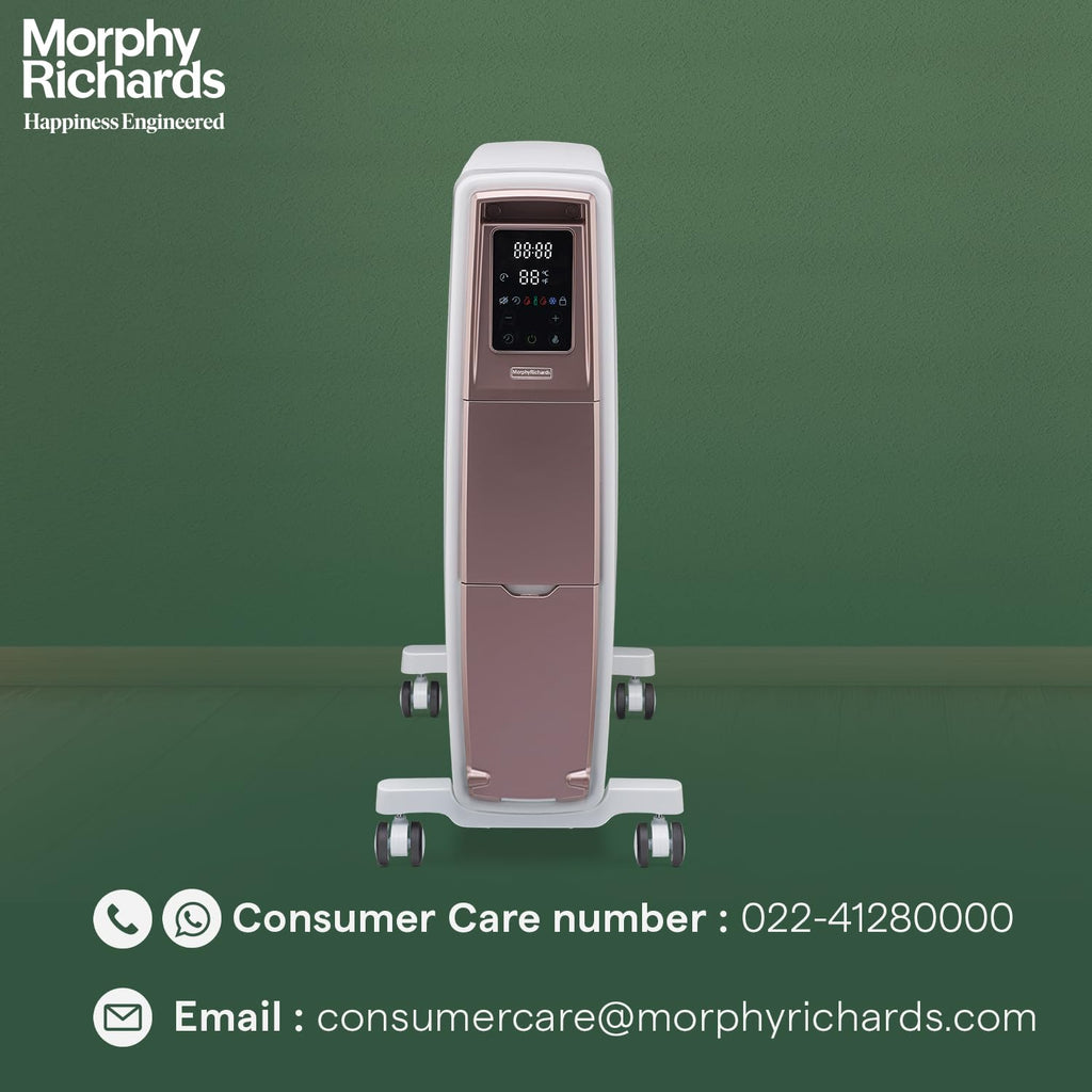 Morphy Richards Thermore Xr Smart Zero Digital 15 Fins Oil Free Radiator Room Heater|2000 W| Digital Zero Oil Radiators With 2 Copper Heating Elements|4-Yr Warranty)