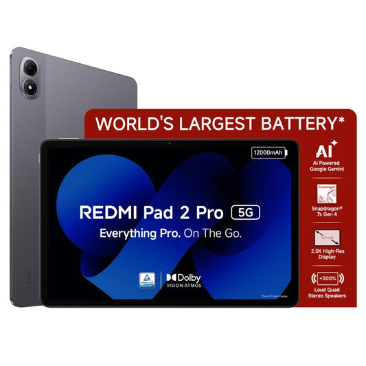 Redmi Pad 2 Pro 30.73 cm (12.1 inch) Wi-Fi + 5G Tablet, 8 GB RAM, 256 GB, Graphite Grey, 71153