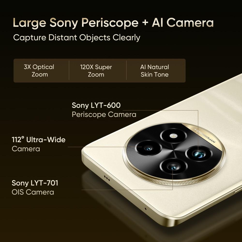 Realme 13 Pro+ 5G 256 GB, 12 GB RAM, Monet Gold, Mobile Phone