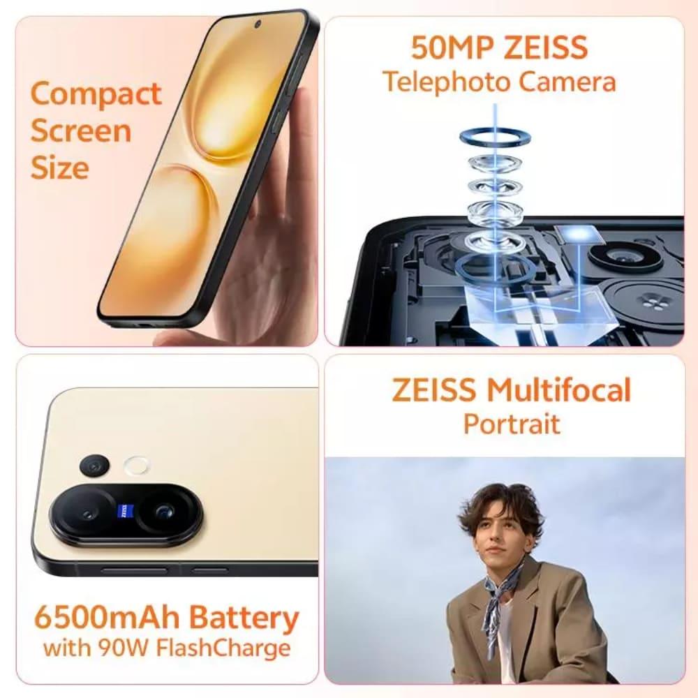 Vivo X200 FE 256 GB, 12 GB RAM, Amber Yellow, Mobile Phone