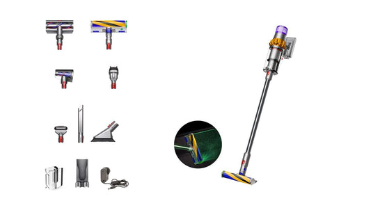 Dyson V15 Detect Cord-Free Vacuum Cleaner | Laser Slim Fluffy Head | LCD Display | 60 Min Runtime | Suraj Electronics Delhi NCR