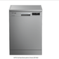 Voltas Beko DF14S2 14 Place Settings Dishwasher | 8 Wash Programs | ProSmart Inverter Motor | AquaFlex & AquaIntense | Silver