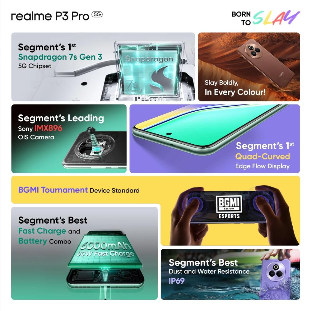 Realme P3 Pro 5G 256 GB, 12 GB RAM, Saturn Brown, Mobile Phone