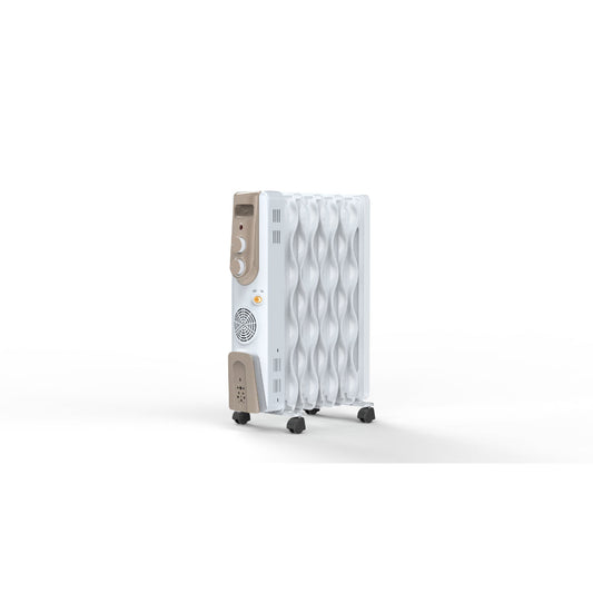 Bajaj Vienna 9 Fins Oil Filled Radiator 2400W | Room Heater with 3 Heat Settings &amp; Castor Wheels | Suraj Electronics Delhi NCR
